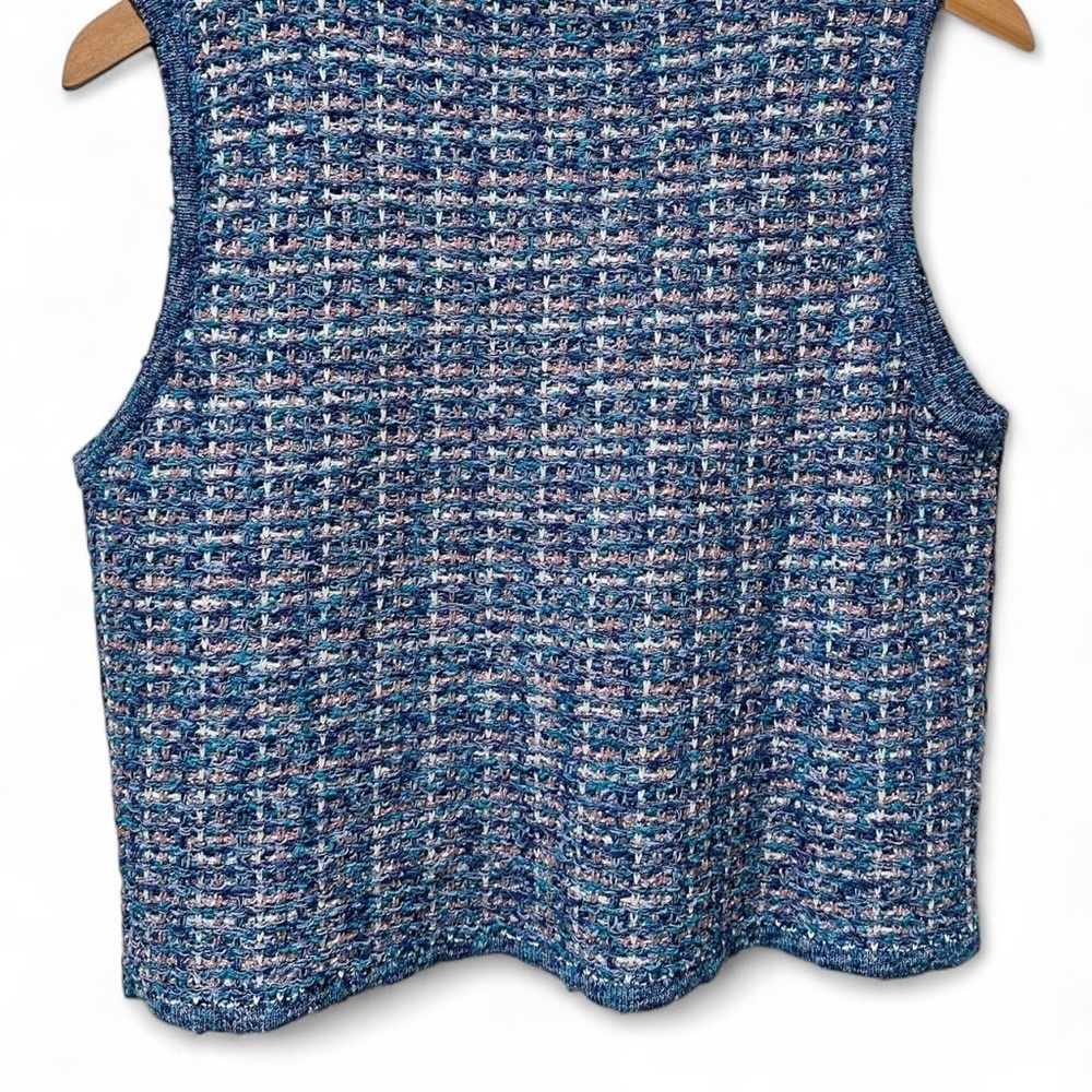 Zara Blue Metallic Thread Knit Top - Picture 8 of 10